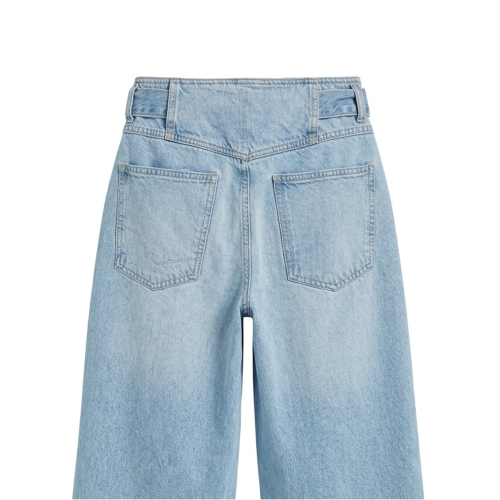 We The Free Light Wash Wide Leg Paperbag Jeans - Picture 2 of 3